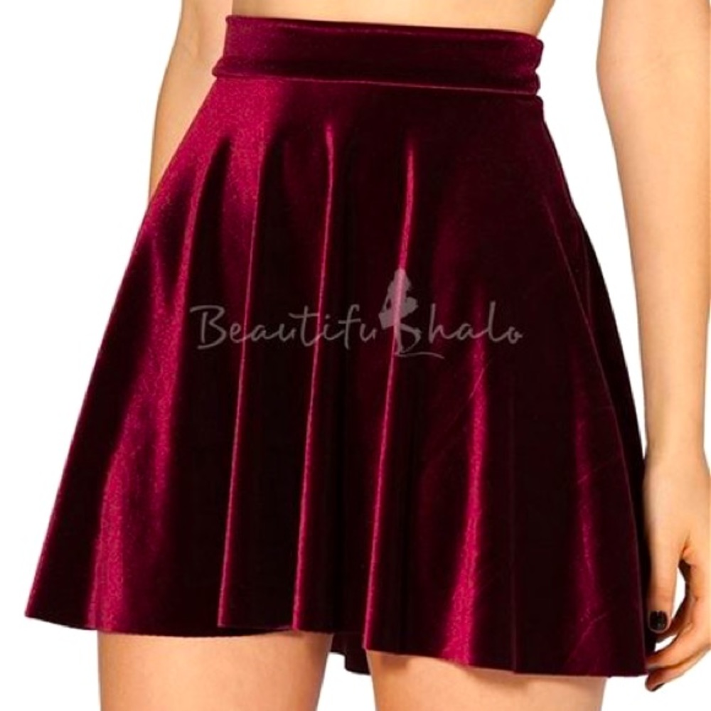 VELVET RED SKIRT!!